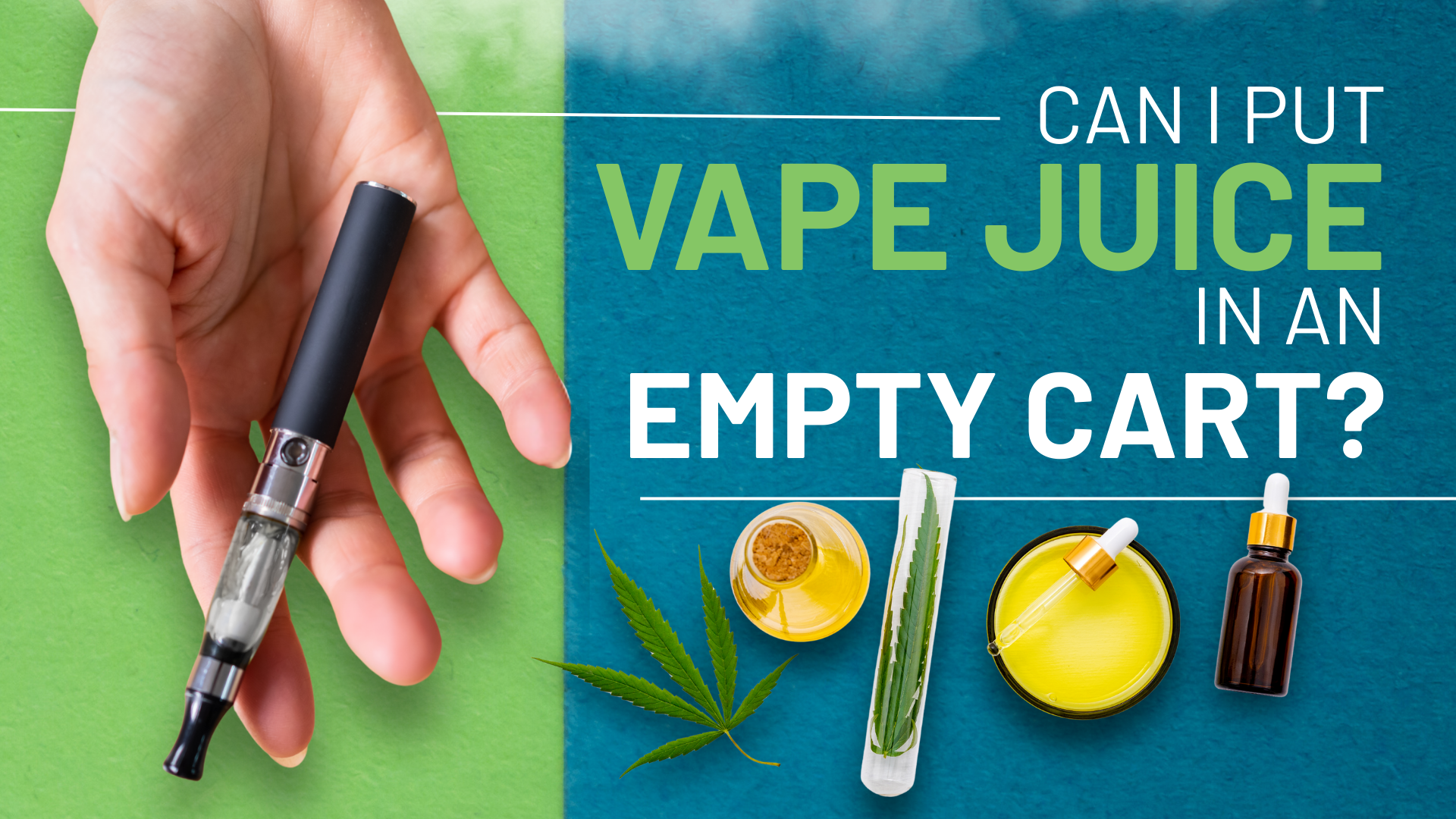 Can I Put Vape Juice in an Empty Cart?