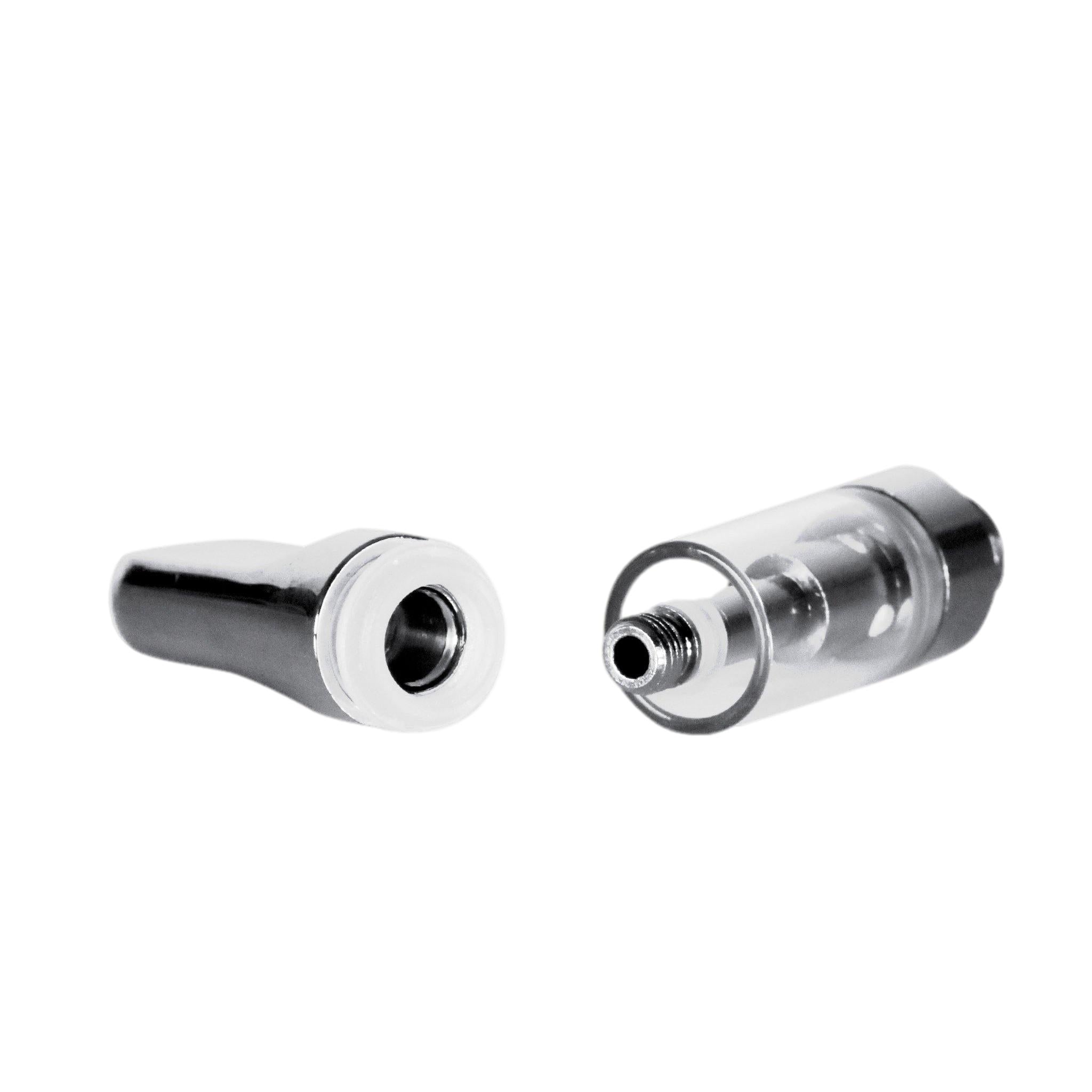 Empty 0.5mL 510 Silver Tip Vape Cartridge-Vape Cartridges-Vape Pens Wholesale