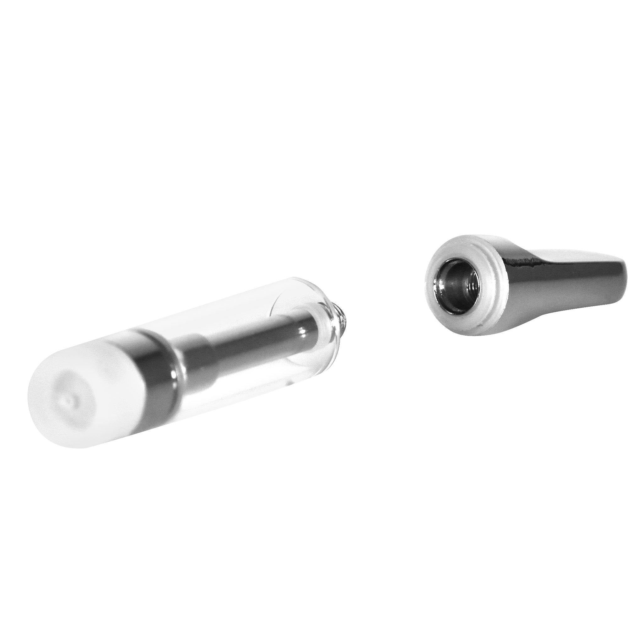 Empty 1mL 510 Silver Tip Vape Cartridge-Vape Cartridges-Vape Pens Wholesale