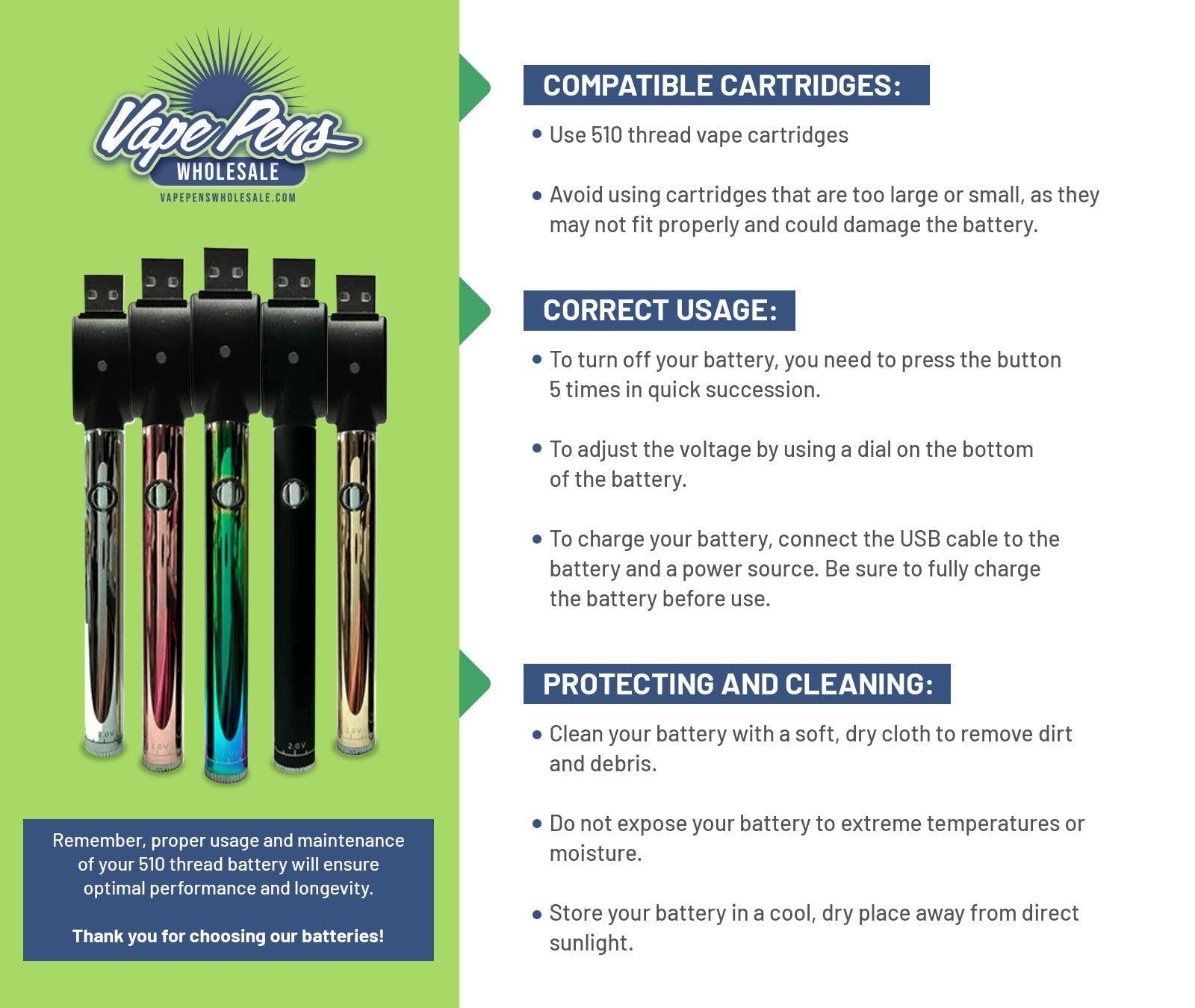 Gold 510 Thread Battery Variable Twist-510 Thread Batteries-Vape Pens Wholesale