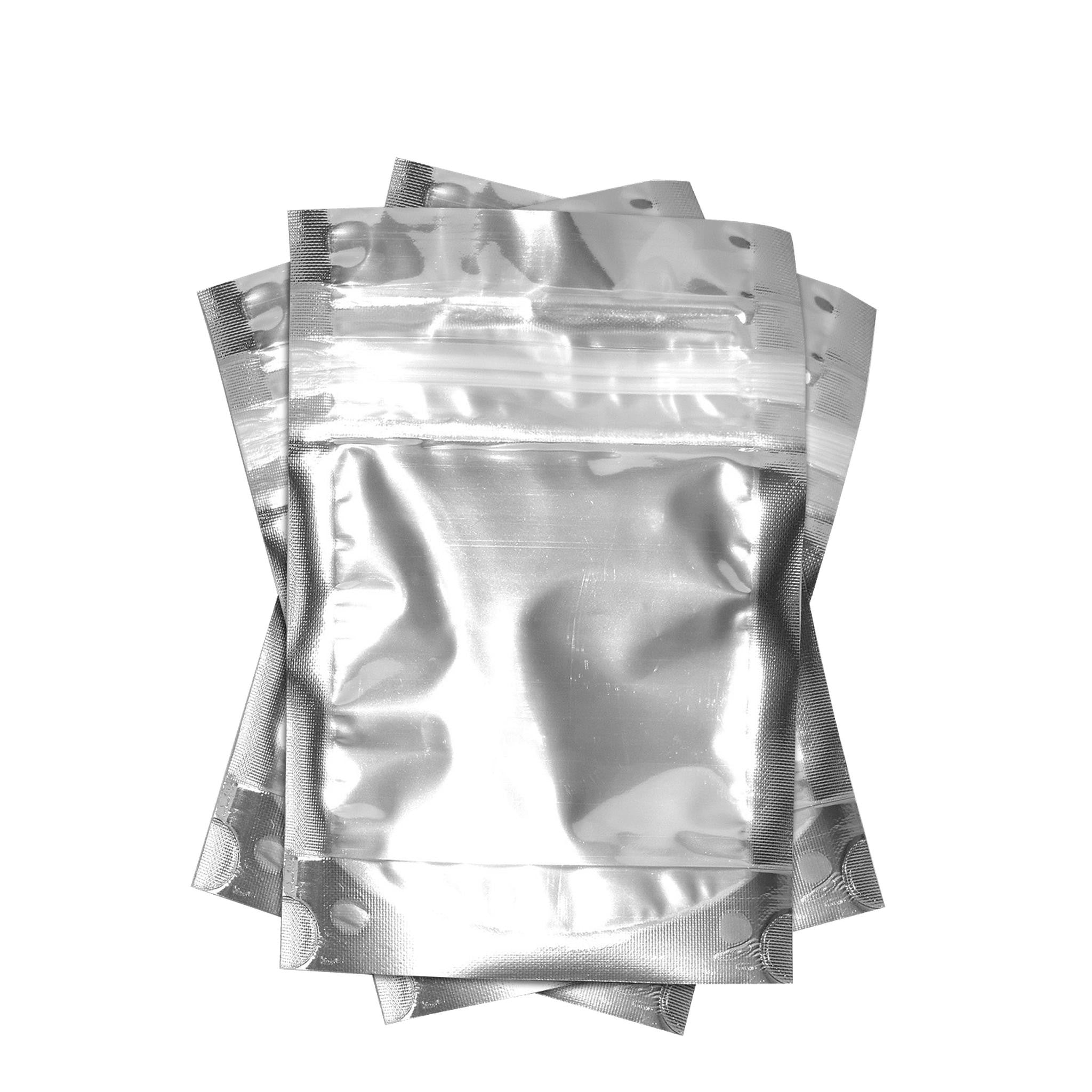 Shiny Clear Mylar Flat Ziplock 8th Bags-Mylar Bags-Vape Pens Wholesale