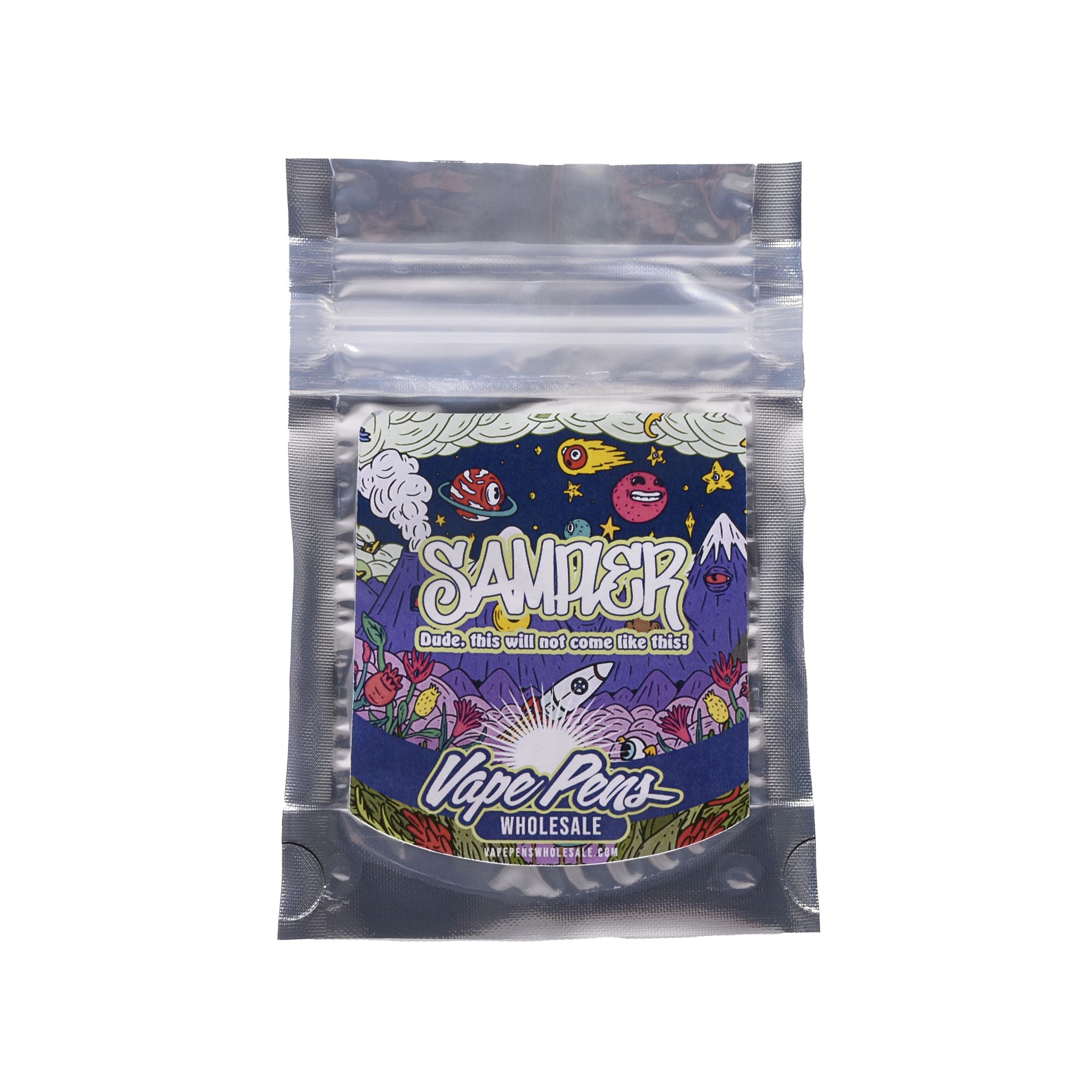 Shiny Clear Mylar Flat Ziplock 8th Bags-Mylar Bags-Vape Pens Wholesale
