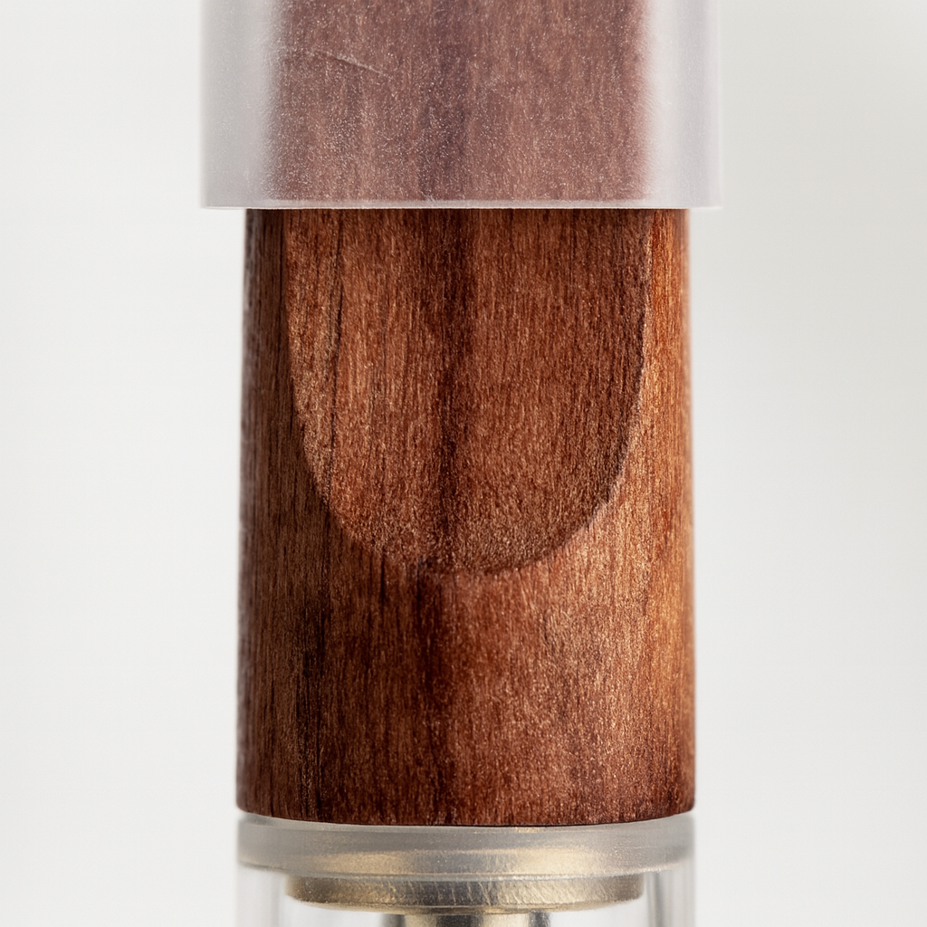 0.5mL 510 Screw Top Wood Tip Gold Vape Cartridge