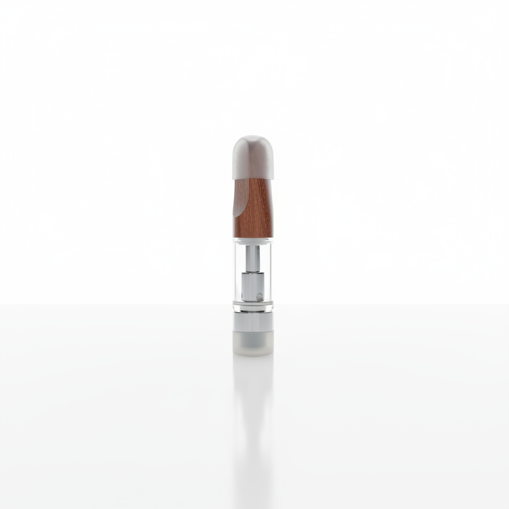 0.5mL 510 Screw Top Wood Tip Silver Vape Cartridge