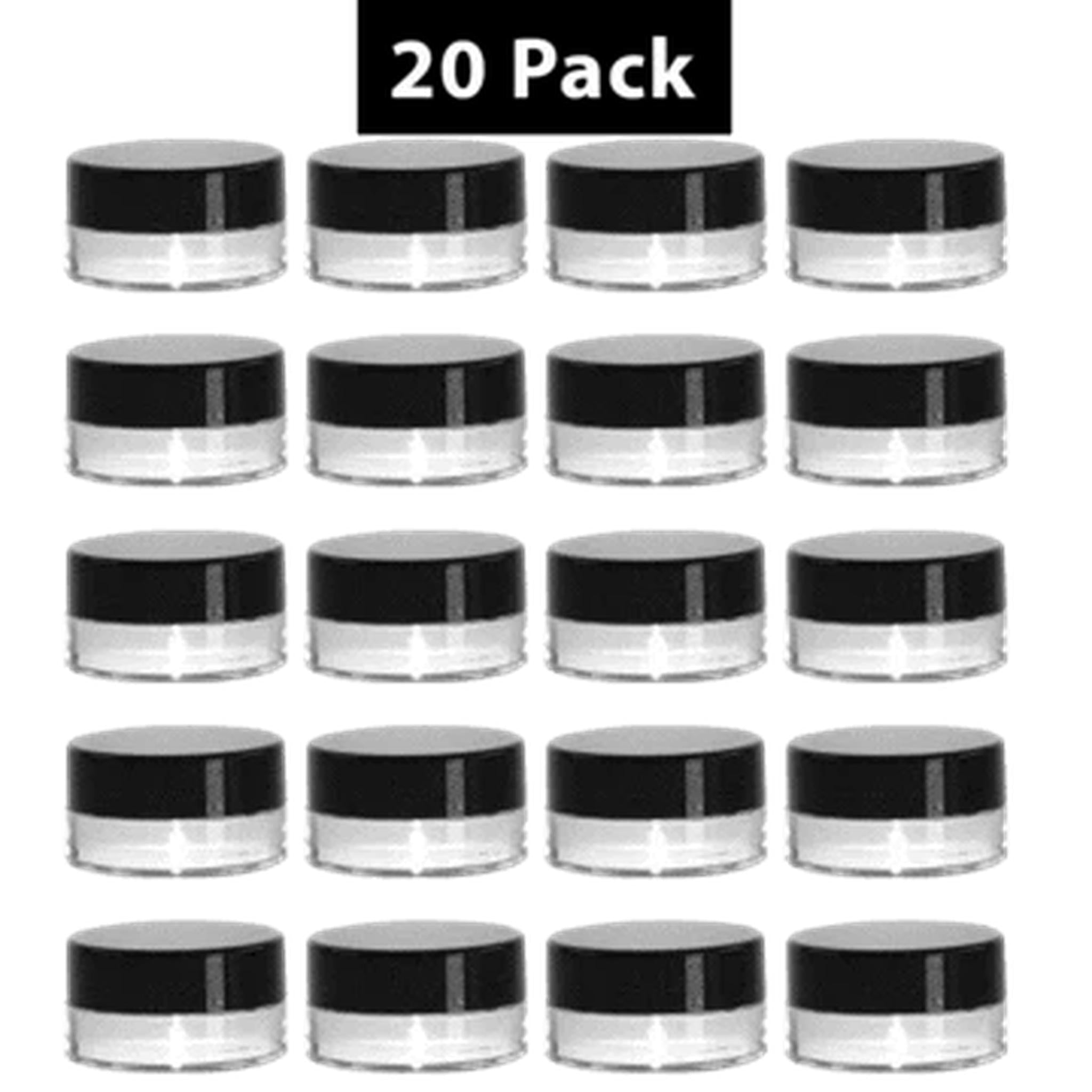 7mL Clear Glass Oval Concentrate Jar w/ Black Cap-Dab Jars-Vape Pens Wholesale
