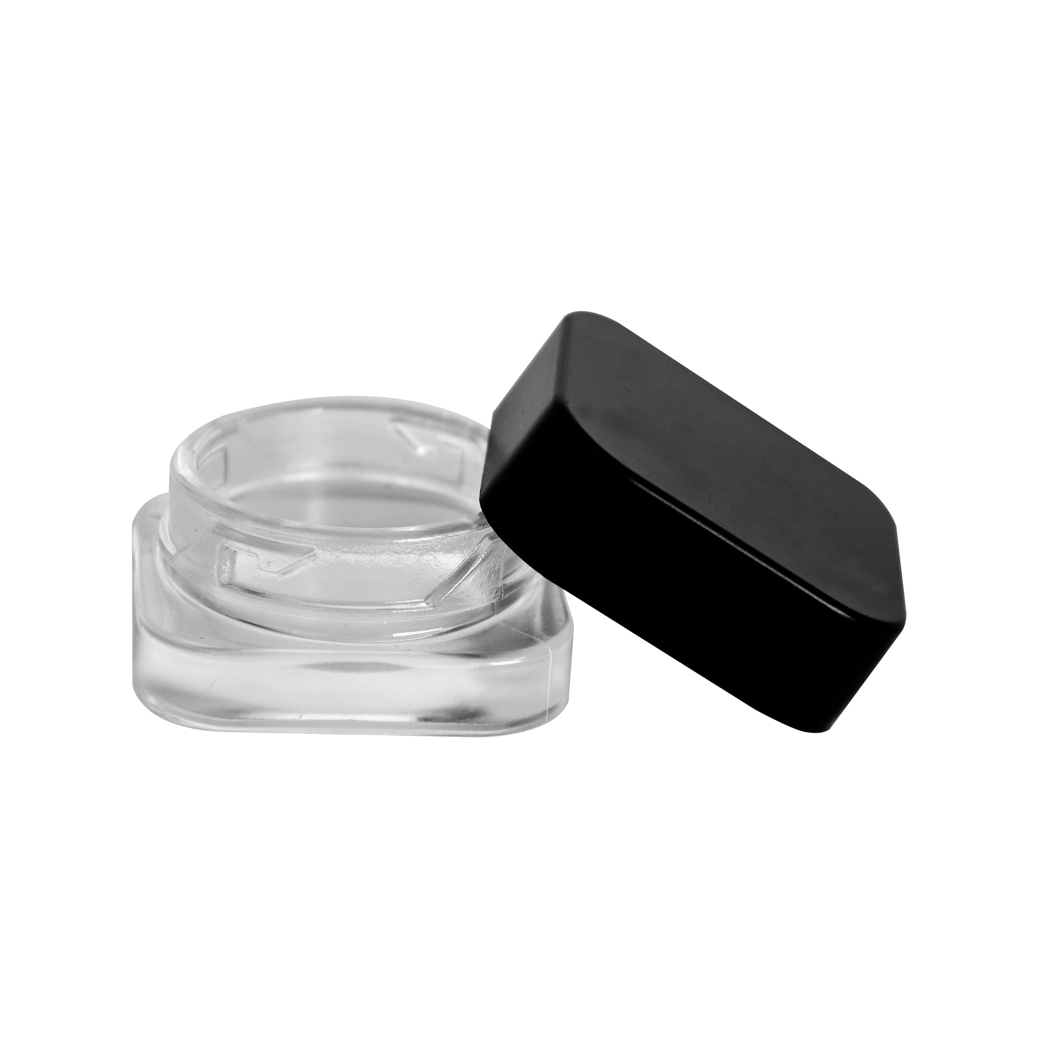 9mL Glass Square Concentrate Jar w/ Black Cap-Dab Jars-Vape Pens Wholesale