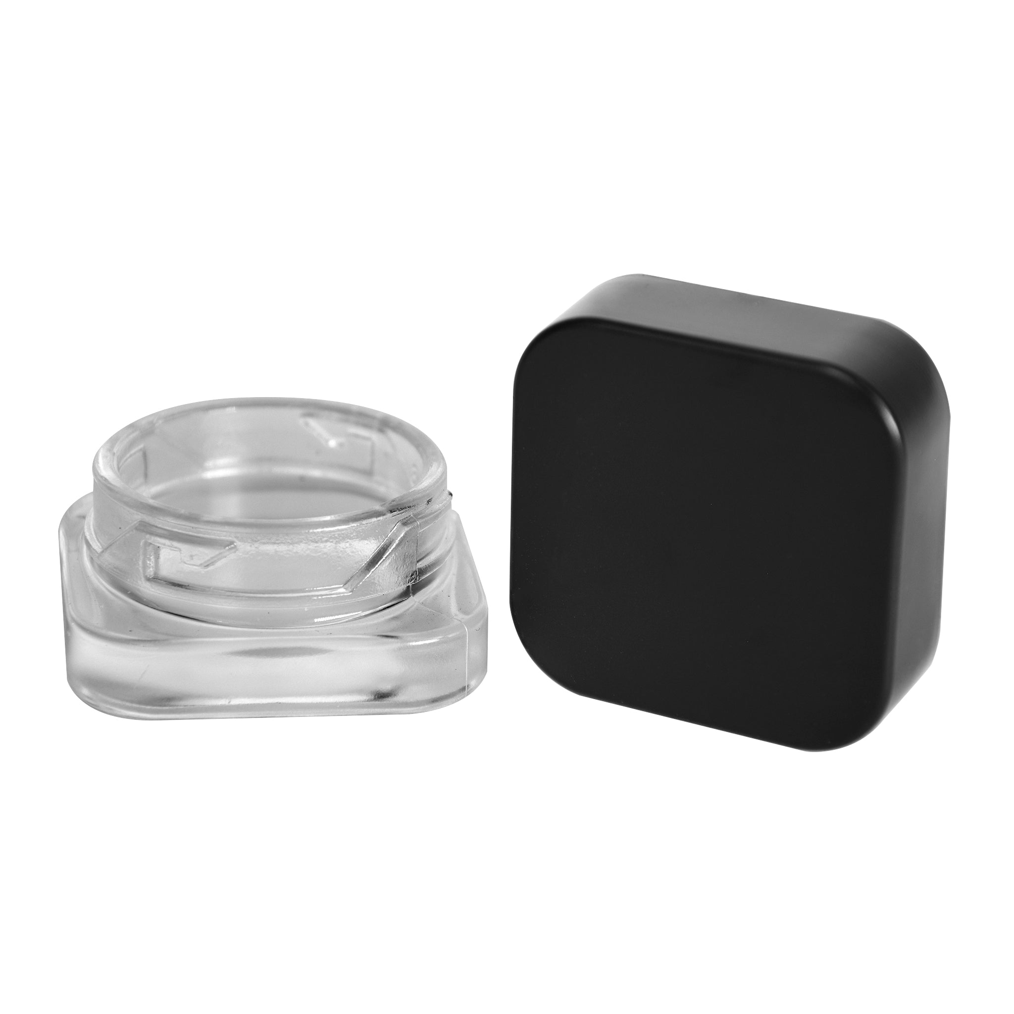 9mL Glass Square Concentrate Jar w/ Black Cap-Dab Jars-Vape Pens Wholesale