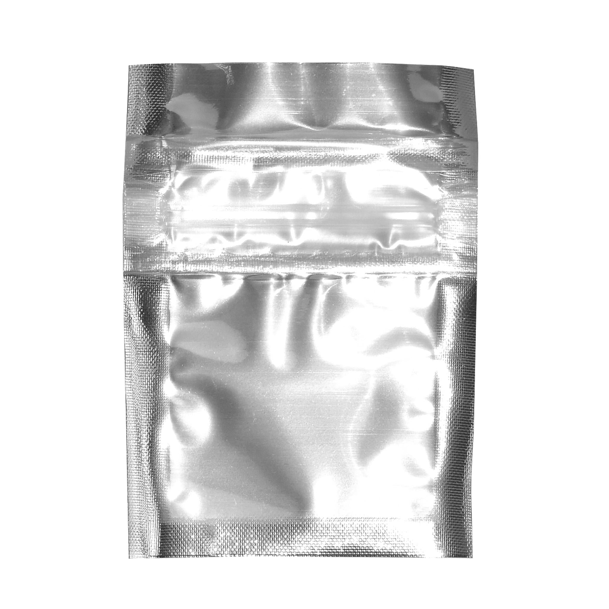 3"x4.25" Mylar Bags Glossy Black/Clear Barrier Zip Resealable-Mylar Bags-Vape Pens Wholesale